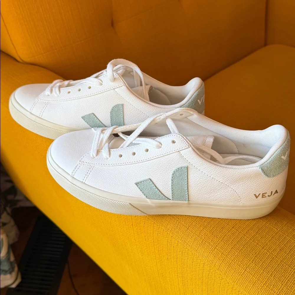 NEW $175 VEJA Campo Chromefree Matcha Leather Sneakers - Picture 4 of 13